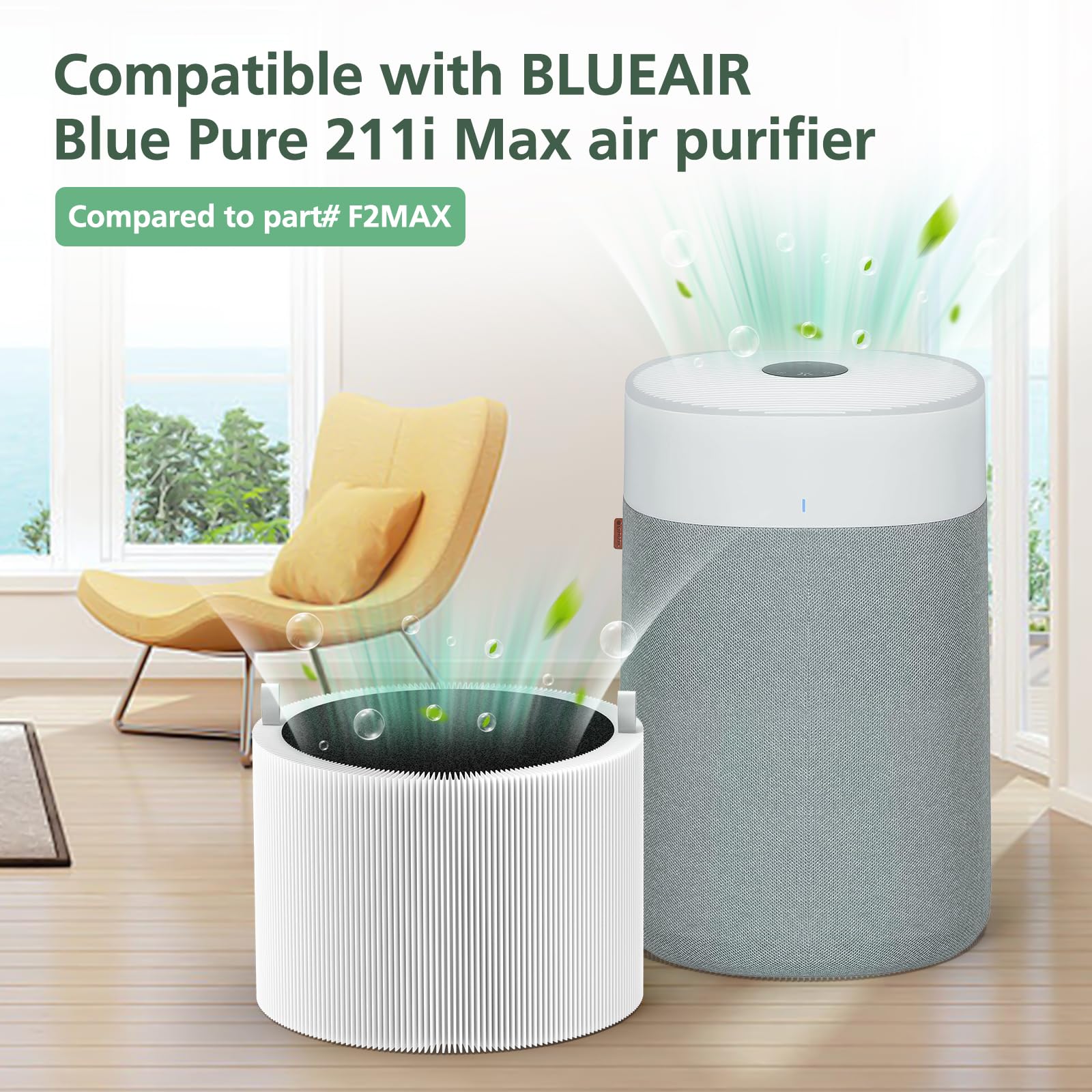Foto 4 pulgar | Filtro De Repuesto Isinlive 211i Max Para Blueair Blue Pure 211i Max - Venta Internacional.