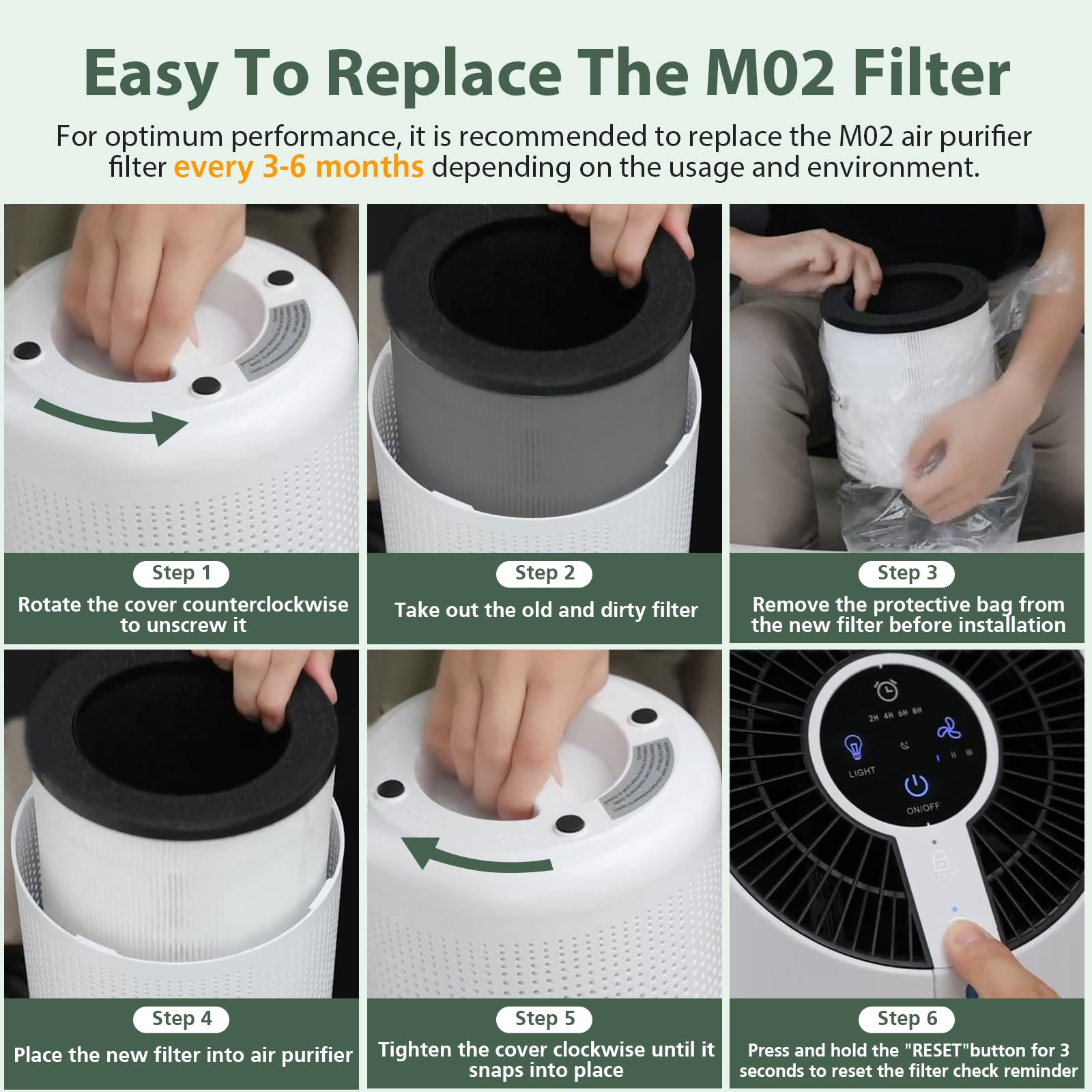 Foto 8 pulgar | Filtro De Repuesto Para Purificador De Aire Mooka M02, Paquete De 2 - Venta Internacional.