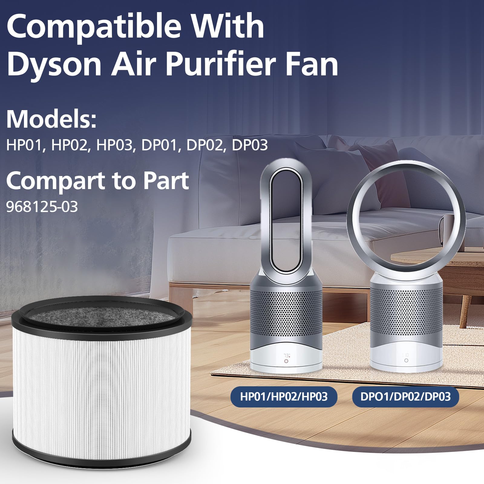 Foto 4 pulgar | Paquete De 2 Filtros Hepa Compatibles Con Dyson Pure Hot Cool Link - Venta Internacional.