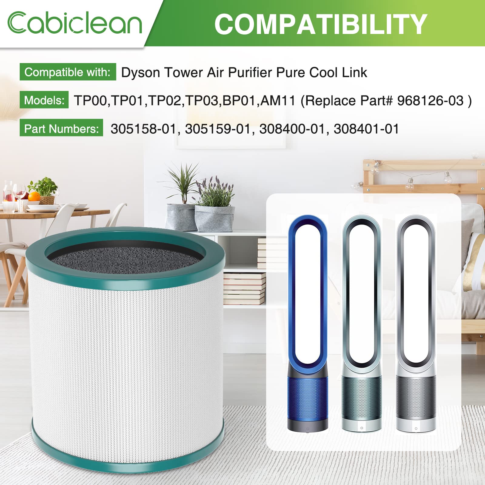 Foto 2 | Filtro Hepa Cabiclean De Repuesto Para Purificador Dyson Tp01 - Venta Internacional.