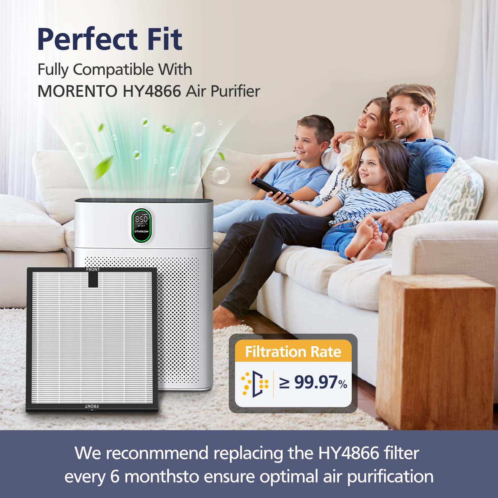 Foto 6 pulgar | Filtros Purificadores De Aire Cabiclean Hy4866 Compatibles Con Morento - Venta Internacional.