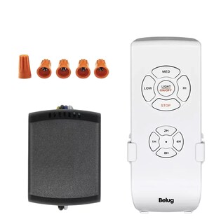 Foto 1 | Kit De Control Remoto Belug Lámpara Ventilador De Techo Compacto Blanco Negro