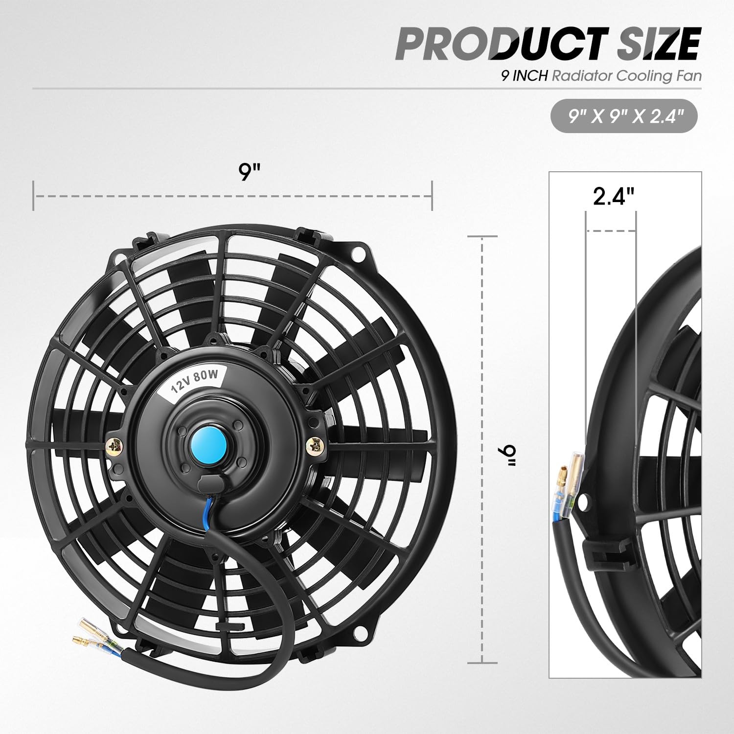 Foto 3 pulgar | Ventilador De Radiador Delgado Con Refrigeración Eléctrica De 23 Cm Dna Motoring - Venta Internacional.