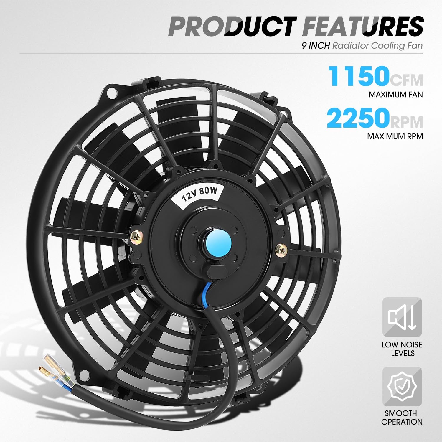 Foto 6 pulgar | Ventilador De Radiador Delgado Con Refrigeración Eléctrica De 23 Cm Dna Motoring - Venta Internacional.