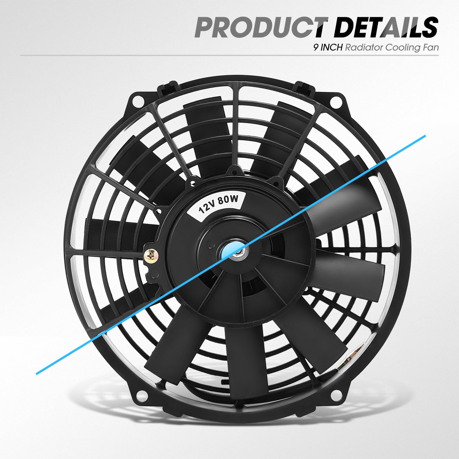 Foto 8 pulgar | Ventilador De Radiador Delgado Con Refrigeración Eléctrica De 23 Cm Dna Motoring - Venta Internacional.
