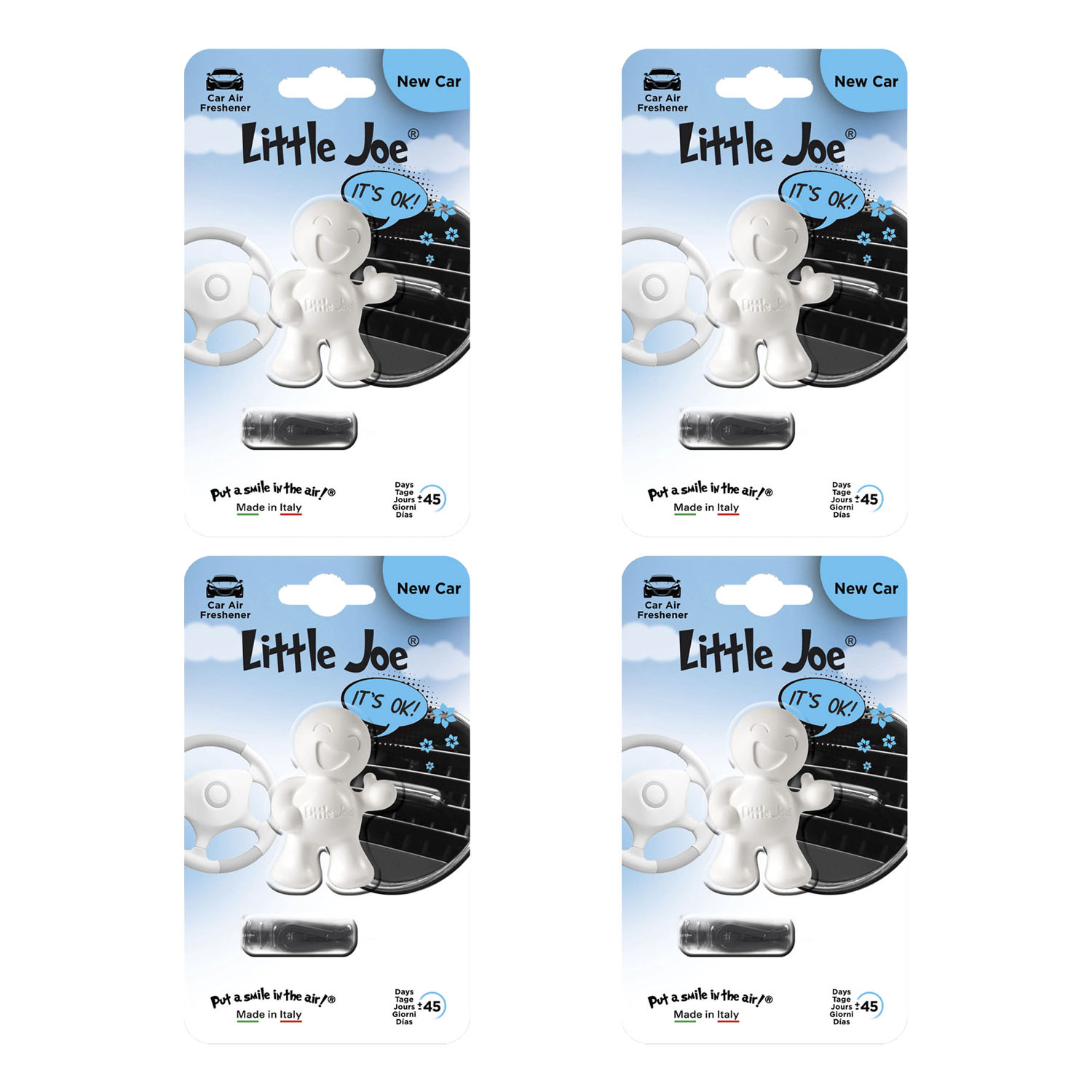 Aromatizante de Aire para Auto Little Joe Aroma New Car 4 Piezas