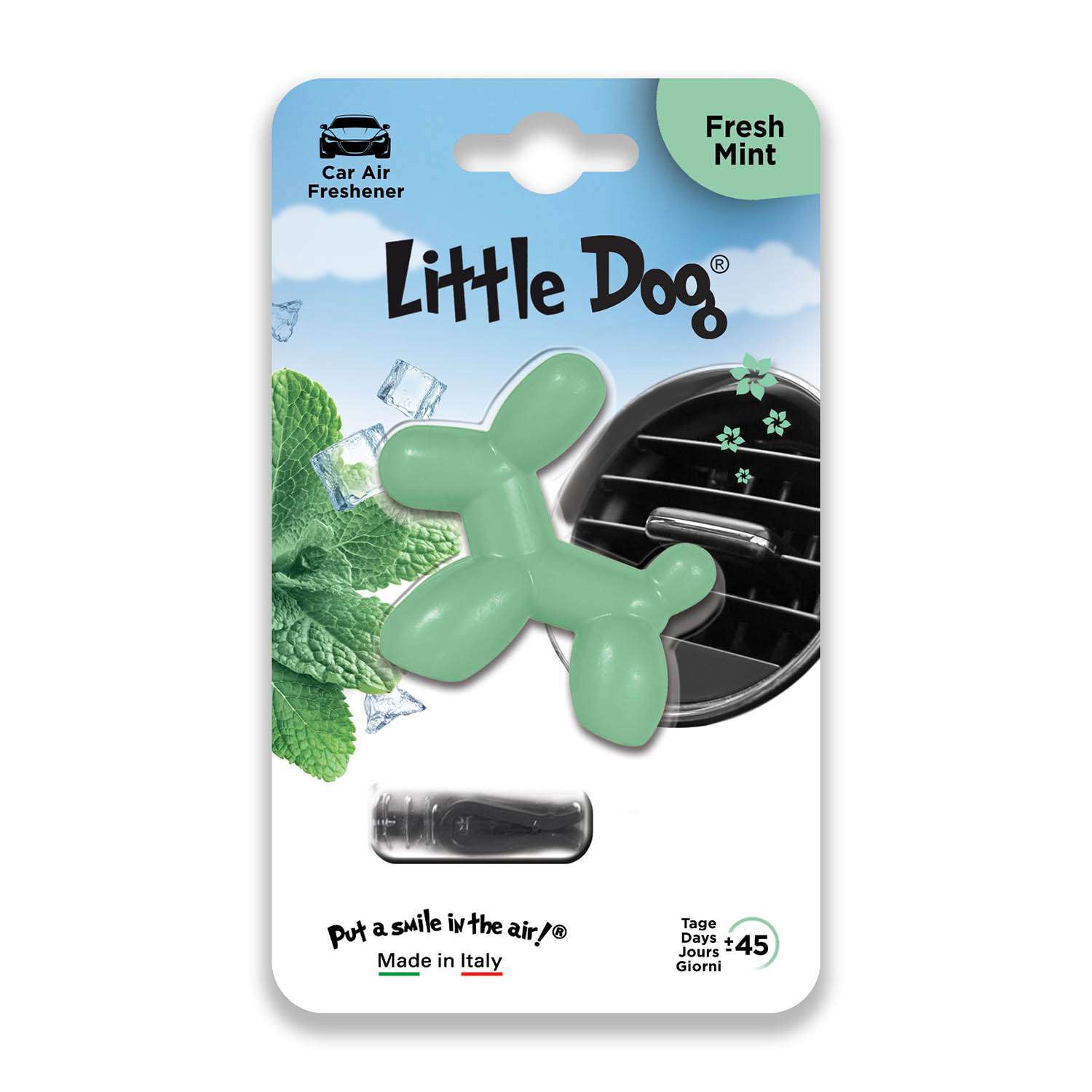 Foto 3 pulgar | Aromatizante de Aire Para Auto Little Dog Aroma Fresh Mint 4 piezas