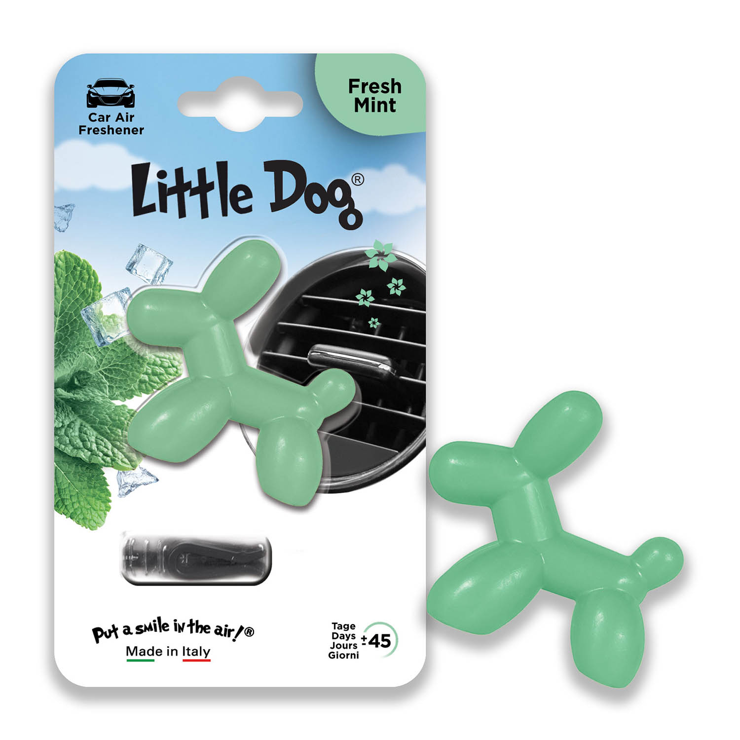 Foto 3 | Aromatizante de Aire Para Auto Little Dog Aroma Fresh Mint 4 piezas