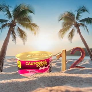Foto 2 | 12 Pack Aromatizante Auto California Scents Cherry Corcho 60 Días