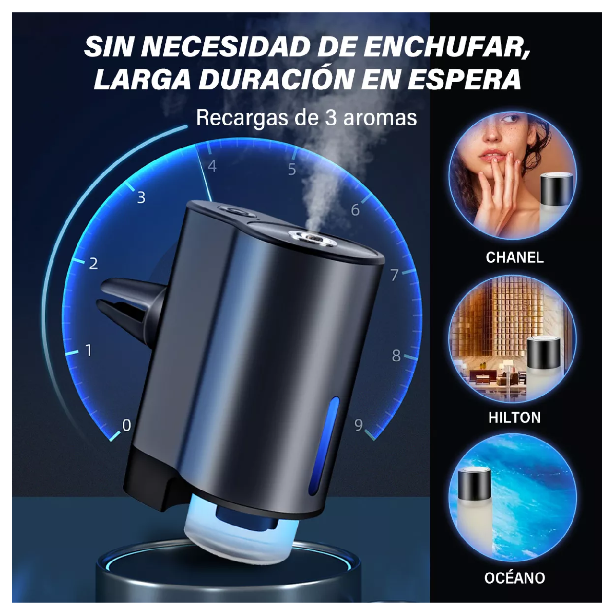 Foto 5 pulgar | Ambientador Auto Coche Aromatizador Inteligente Automático Negro