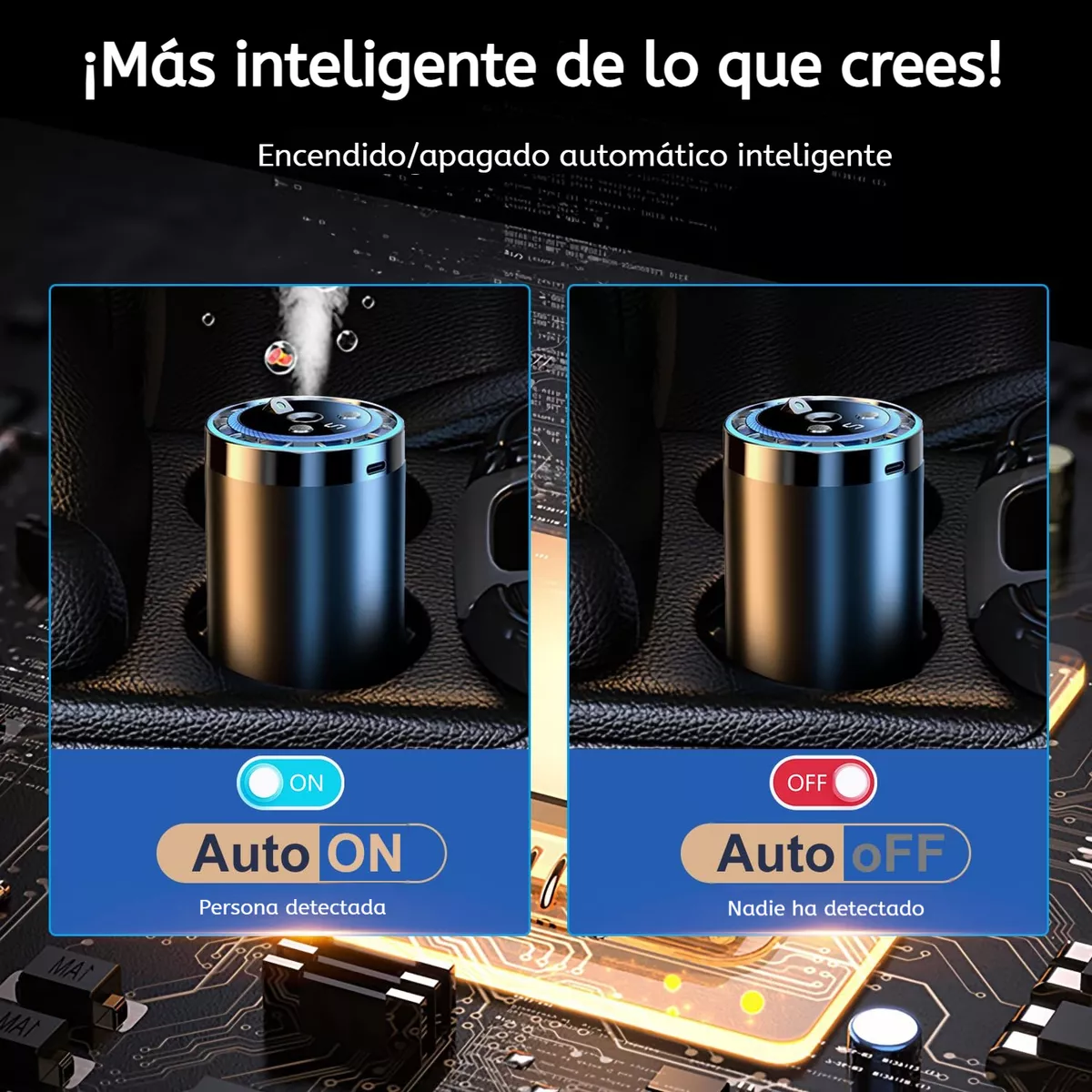 Foto 4 pulgar | Aroma Para Auto Perfume De 50 Ml Proyección De Luz Estelar Eo Safe Imports Esi-17979 Negro