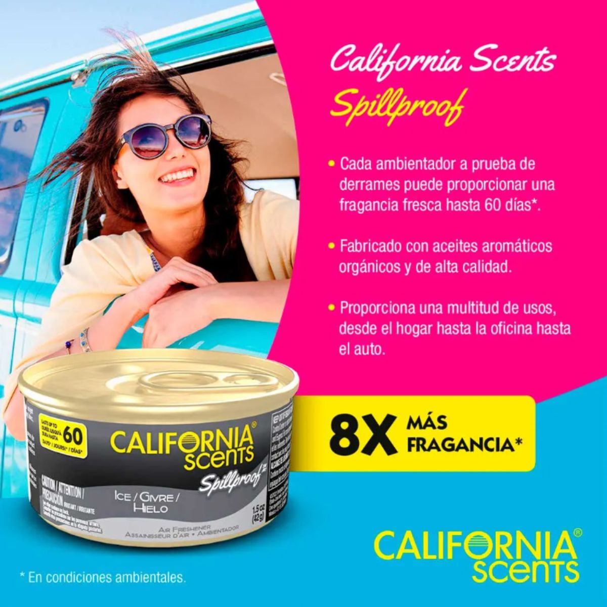 Foto 5 pulgar | Aromatizante Auto California Scents Ice 60 Días De Aroma