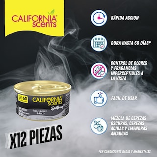 Foto 3 | 12 Pzas Aromatizante Auto California Scents Ice 60 Días Aroma