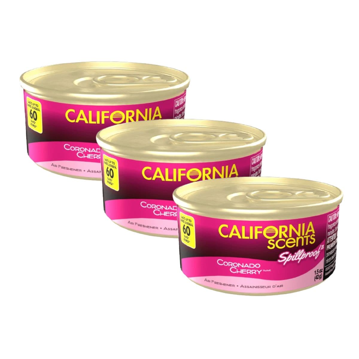 3 Pzs Aromatizante Auto Californiascents Cherry 60 Días Aroma