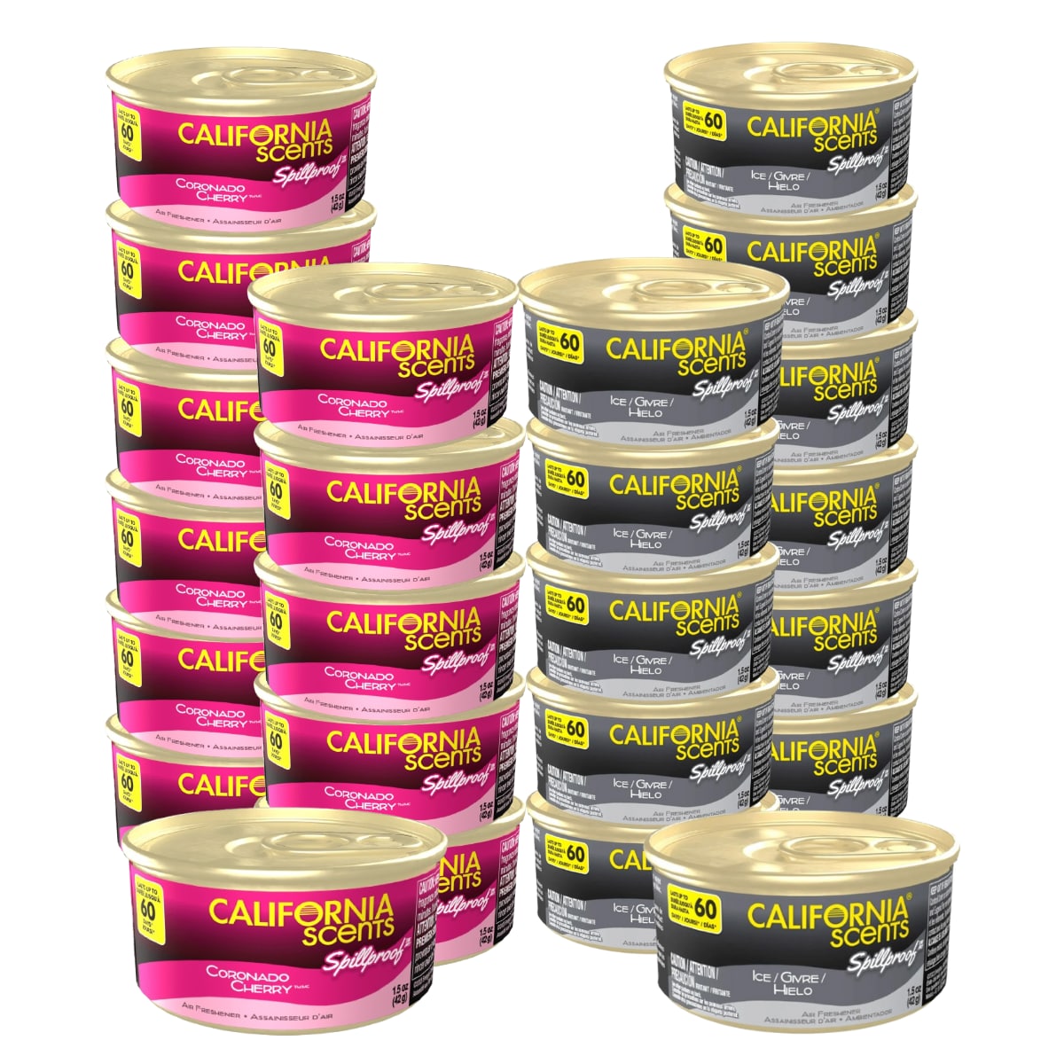 24 Pzs Aromatizante Auto Californiascents Aroma Ice & Cherry