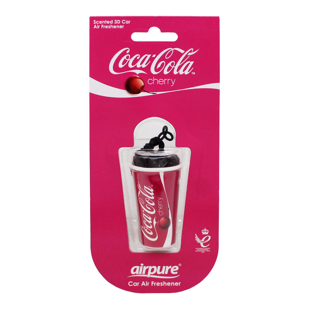 Foto 2 pulgar | Airpure, Coca-cola, Aromatizante Vaso Colgante 3d Aroma Cereza, Cc-3d-c-861, 5.7gr.