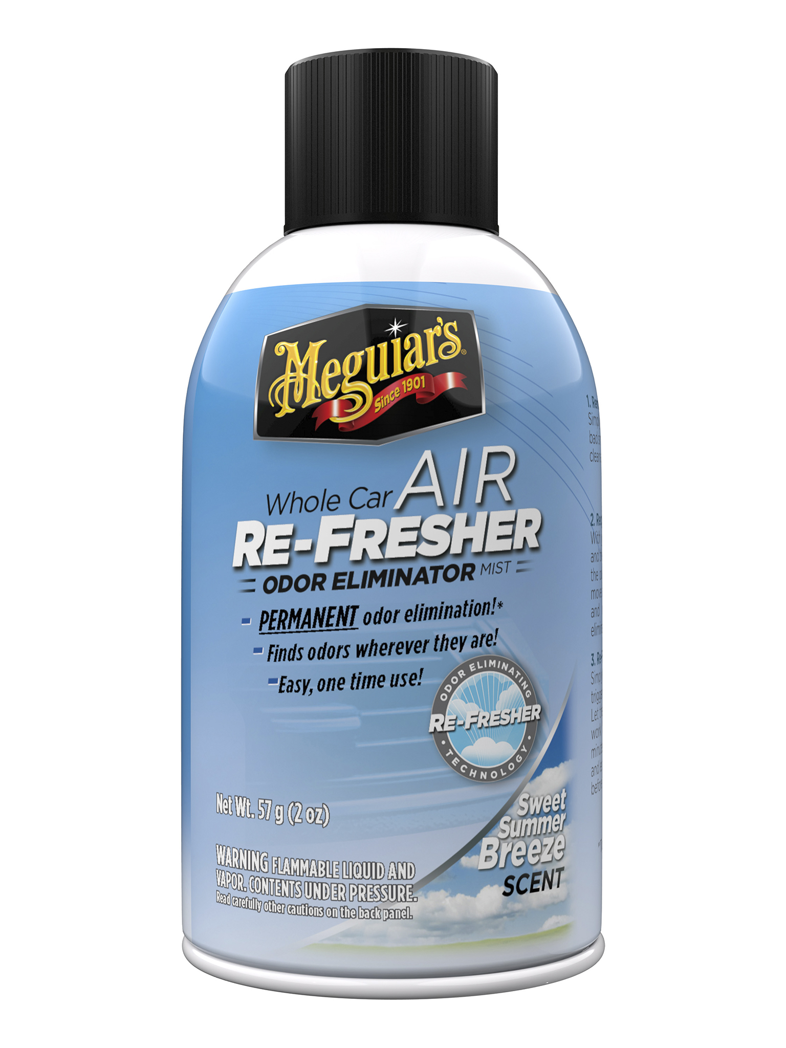 Foto 3 pulgar | Meguiar's, Air Re-fresher Eliminador De Olores En Aerosol, Aroma Brisa De Verano, G16602, 57gr.