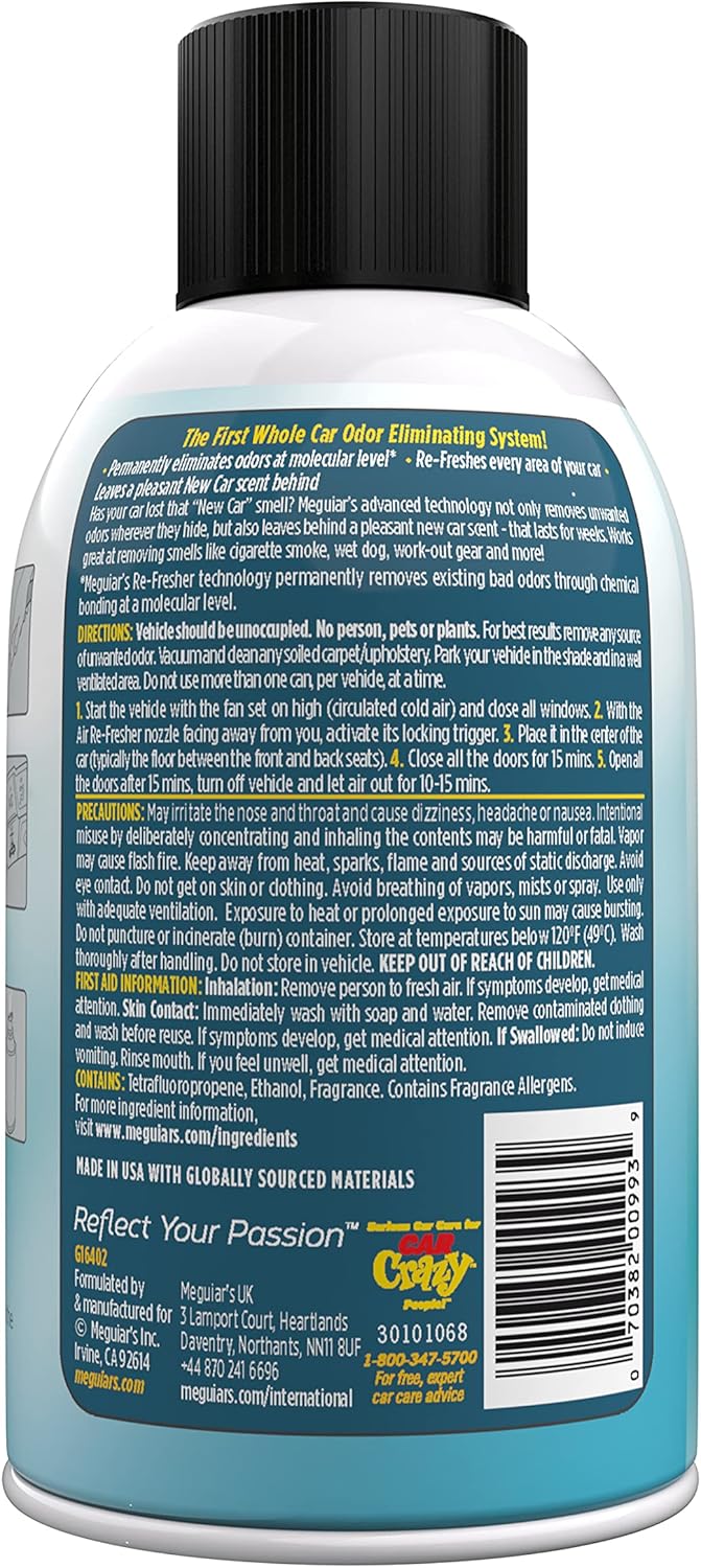 Foto 3 pulgar | Meguiar's Oficial Air Re-fresher Sistema Eliminador De Olores Y Ambientador New Car G16402