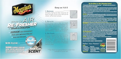 Foto 3 | Meguiar's Oficial Air Re-fresher Sistema Eliminador De Olores Y Ambientador New Car G16402