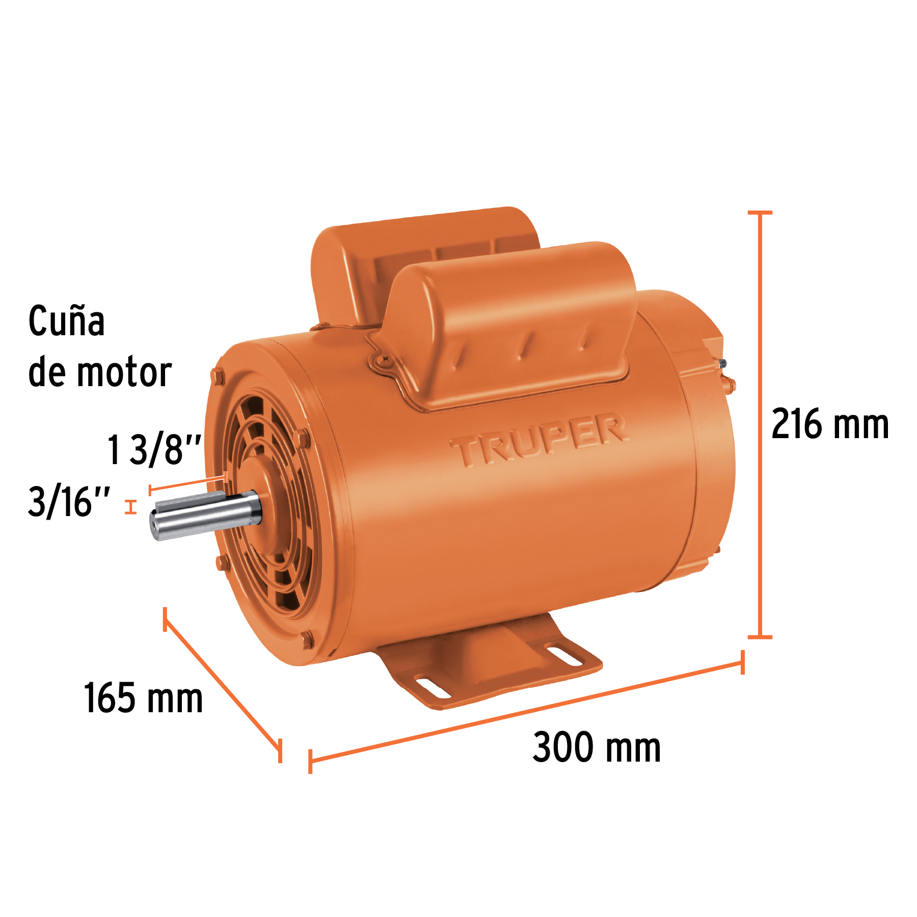 Foto 6 pulgar | Motor Eléctrico Truper MOE-2A Monofásico Alta Velocidad 2 HP 3450 RPM