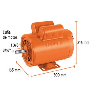 Foto 5 | Motor Eléctrico Truper MOE-2A Monofásico Alta Velocidad 2 HP 3450 RPM