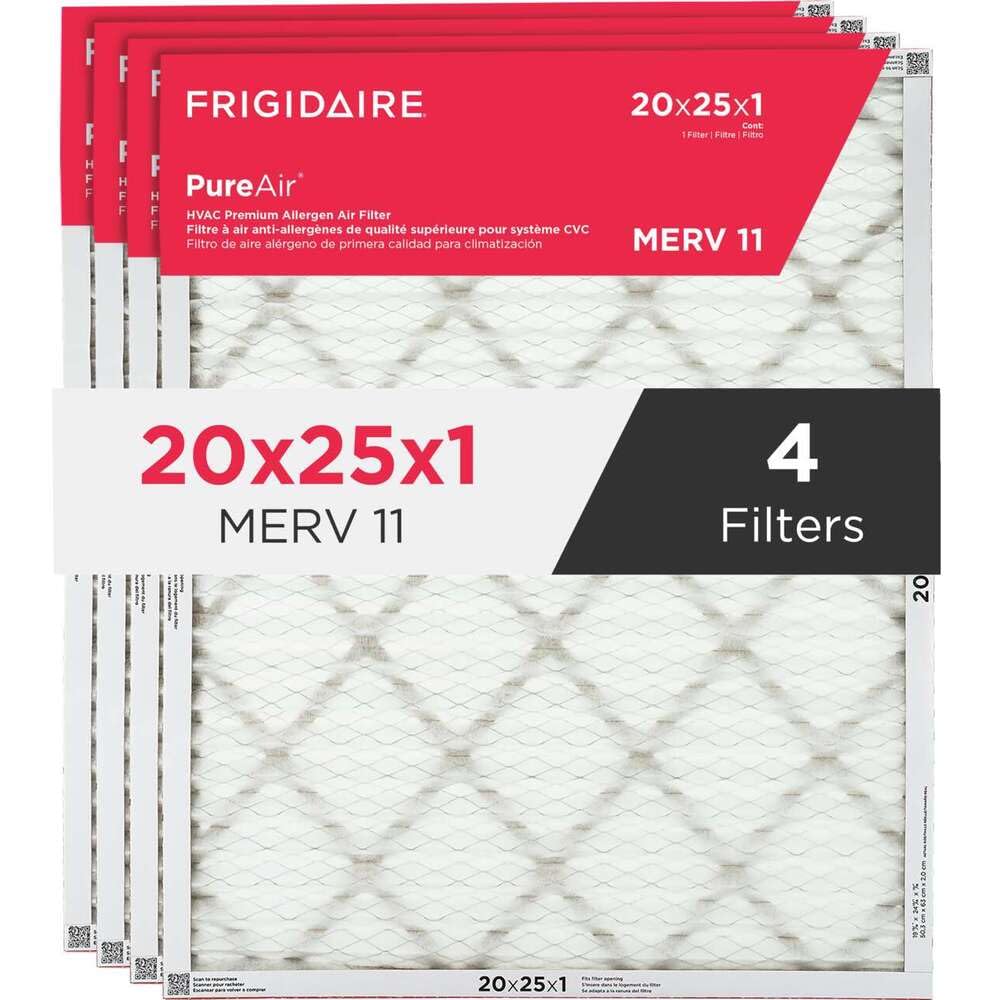 Filtro De Aire Frigidaire Pureair  Merv 11 20x25x1 - Paquete De 4 - Venta Internacional.