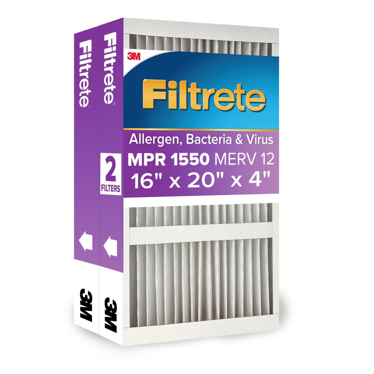 Foto 2 pulgar | Filtro De Aire Para Horno Ac 16x20x4 Mpr 1550 Merv 12 - Venta Internacional.