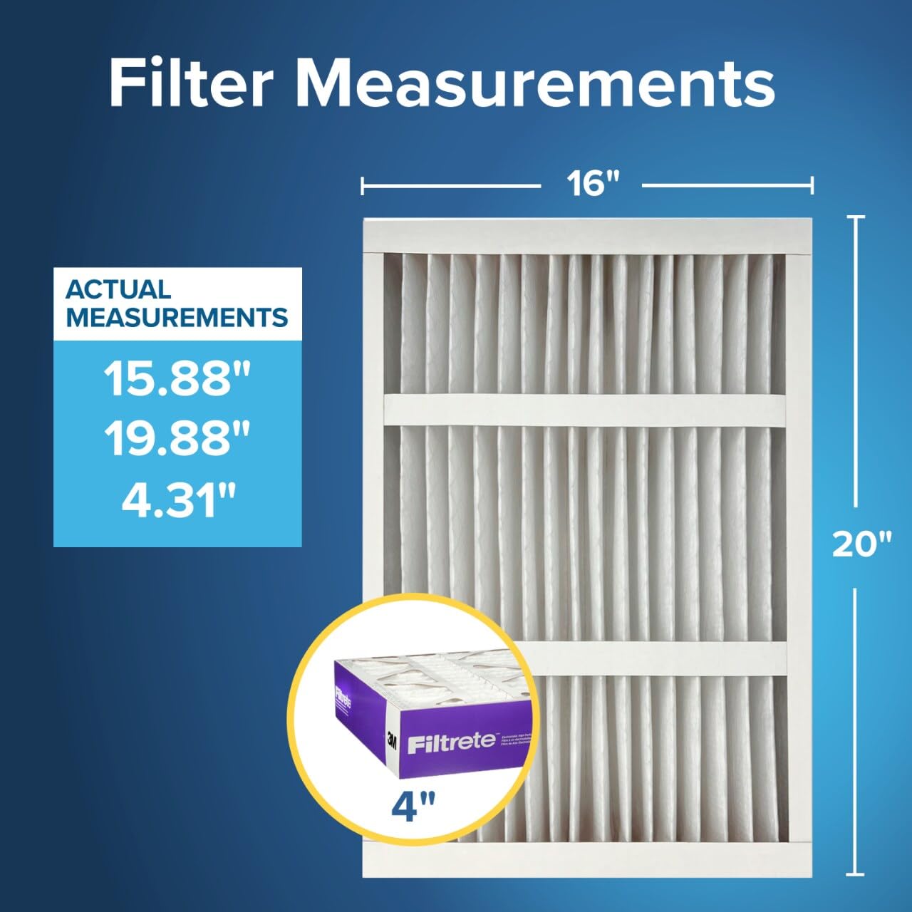 Foto 3 pulgar | Filtro De Aire Para Horno Ac 16x20x4 Mpr 1550 Merv 12 - Venta Internacional.