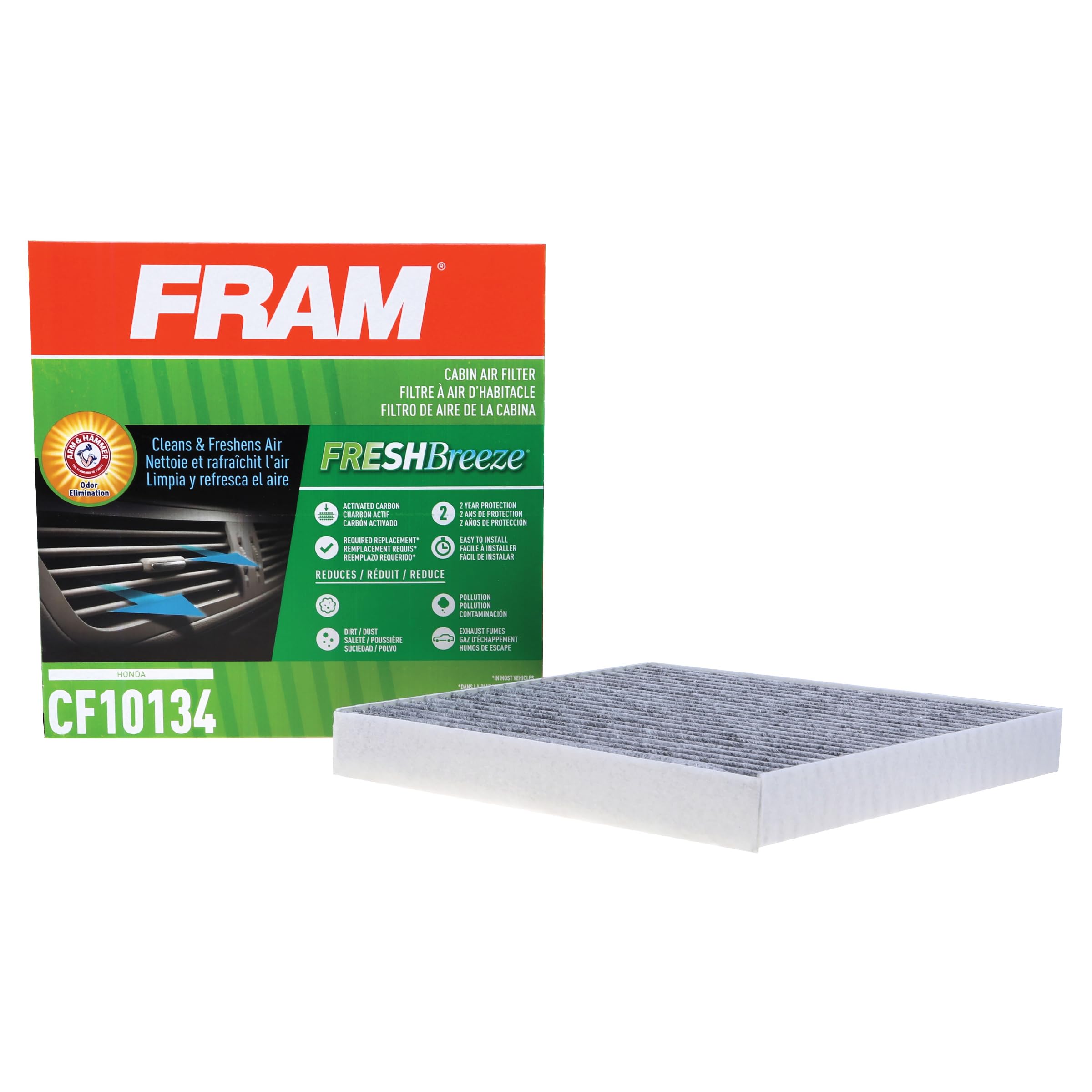Foto 2 pulgar | Reemplazo Del Filtro De Aire De Cabina Fram Fresh Breeze Cf10134 Honda - Venta Internacional.