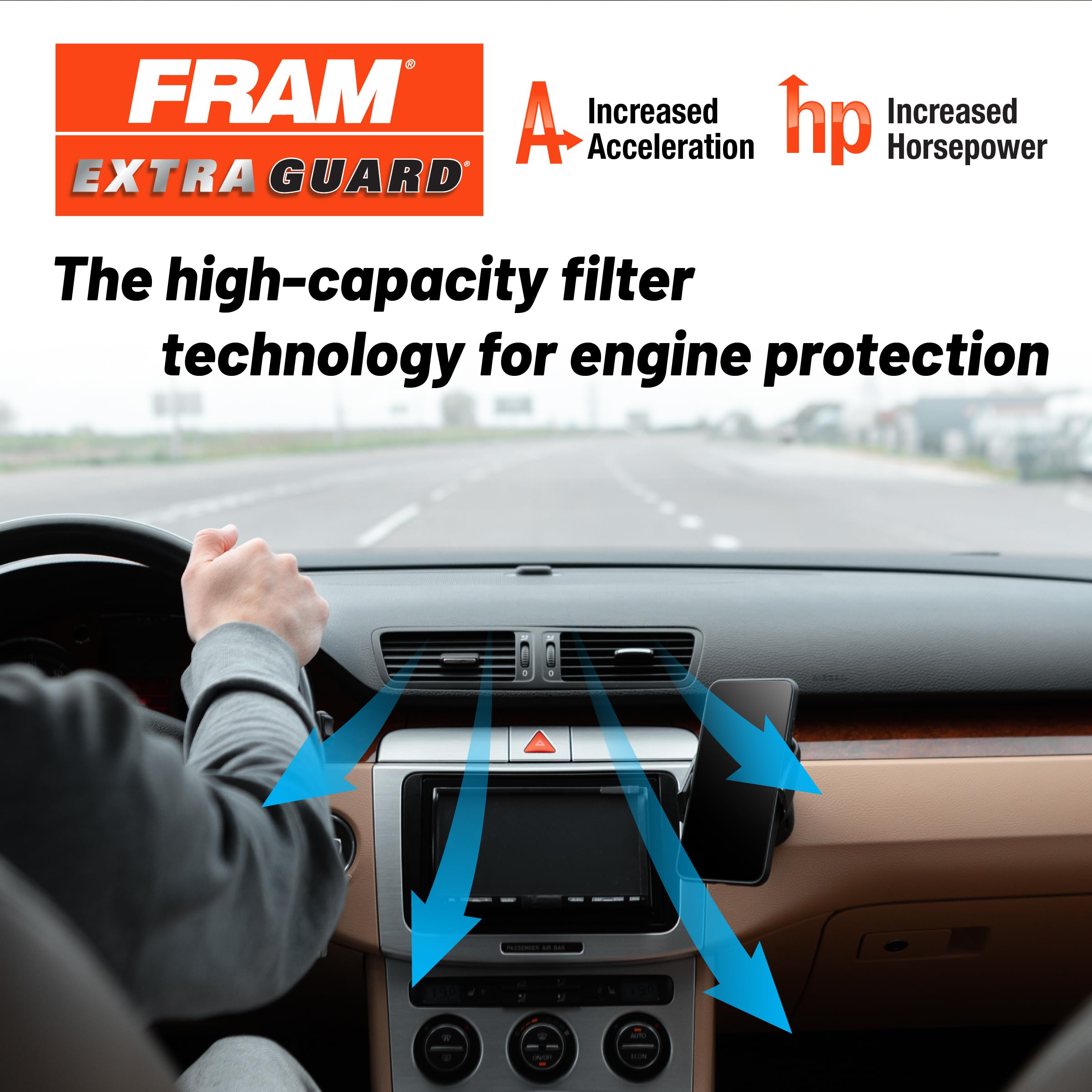 Foto 3 | Reemplazo Del Filtro De Aire Del Motor Fram Extra Guard Ca12051 - Venta Internacional.