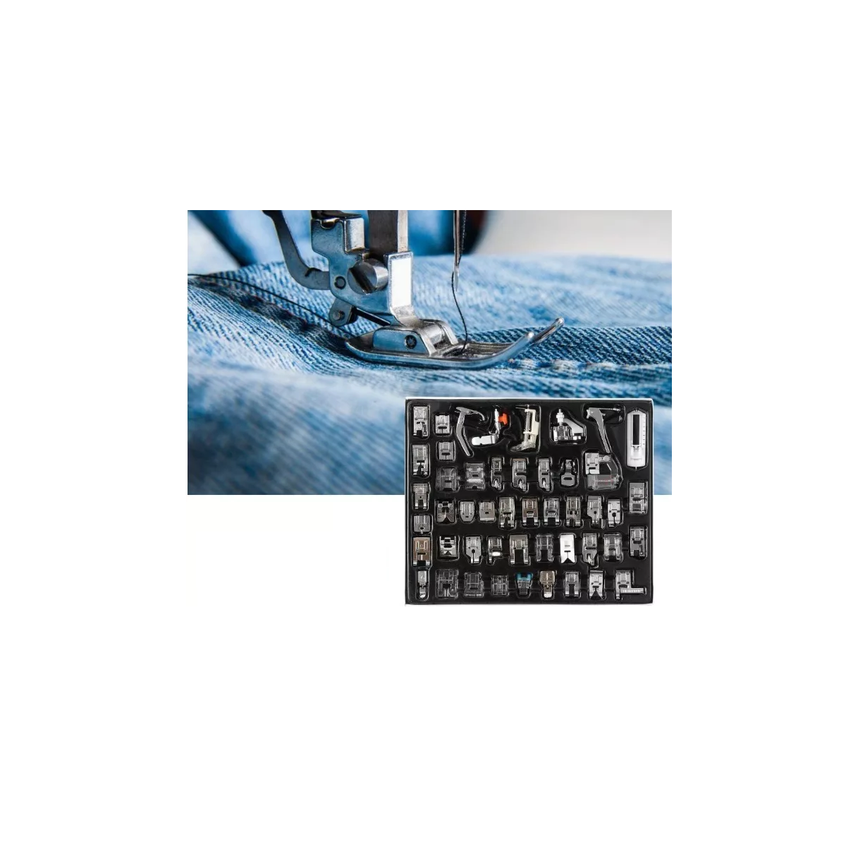Foto 4 pulgar | Kit 48 Pcs Profesión Prénsatelas Máquinas De Coser Eo Safe Imports Esi-3785 color Negro