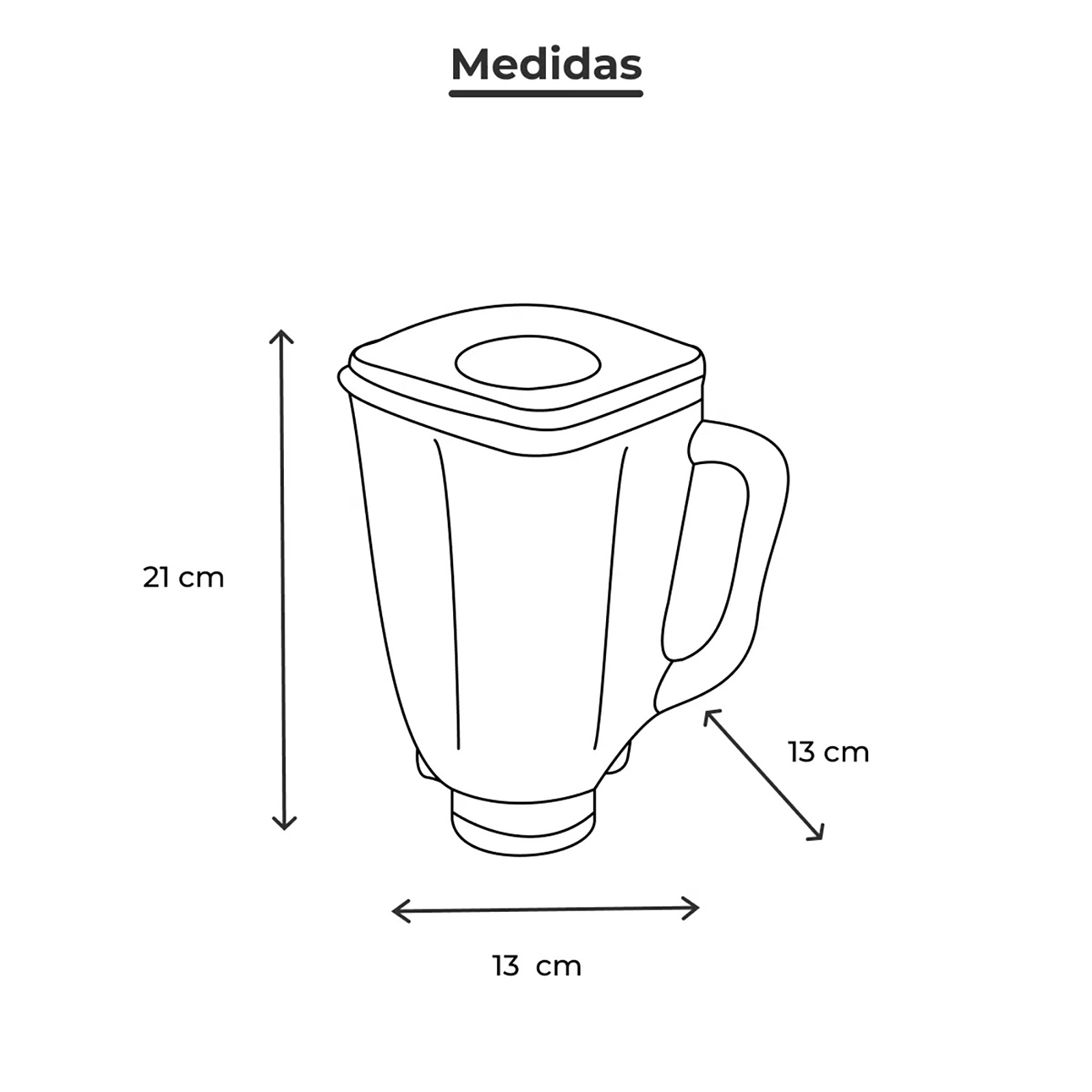 Foto 3 pulgar | Vaso para Licuadora Oster de 1.25 L