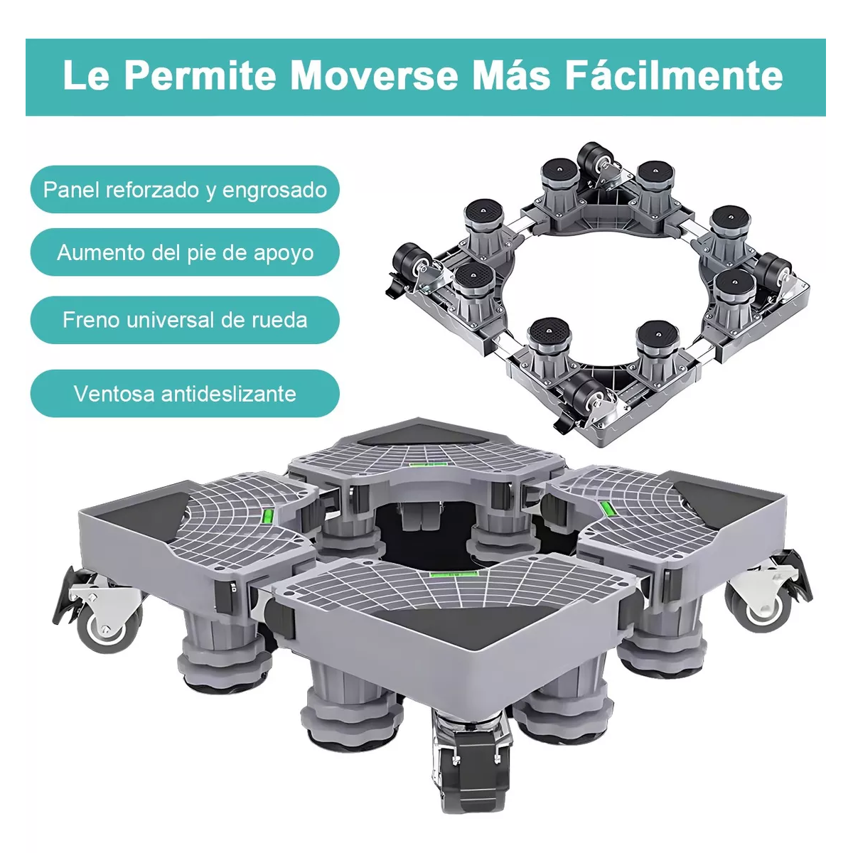 Foto 4 pulgar | Soporte para Lavadora Eo Safe Imports Esi10933 Gris Ajustable