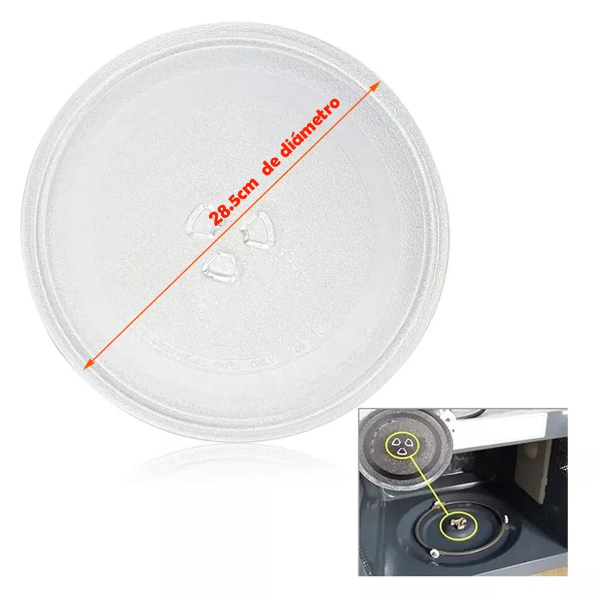 Foto 2 | Plato para Microondas 28.5 cm de Diámetro con Base de Trébol Transparente