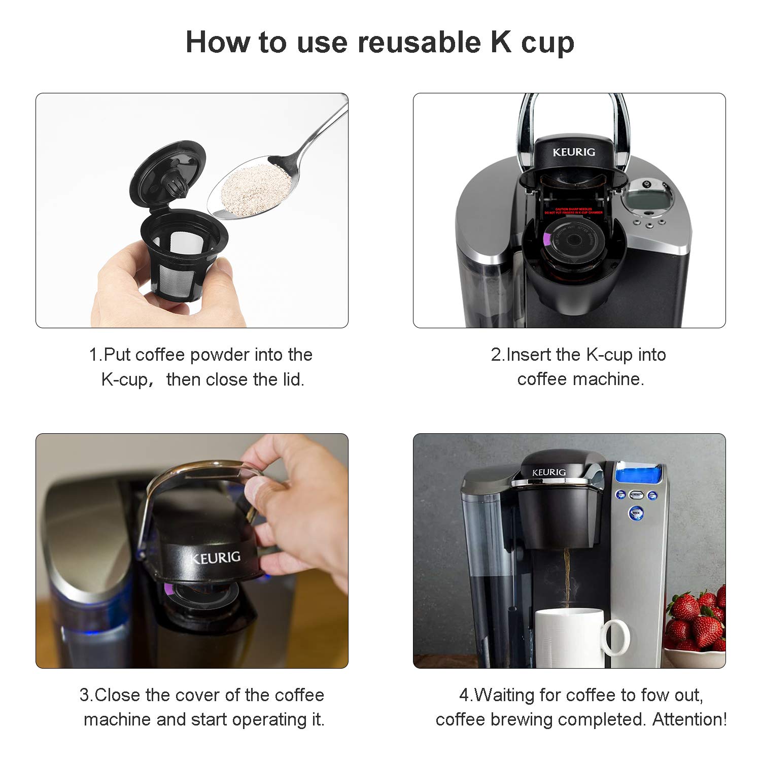 Foto 7 pulgar | Filtro De Café K-cup Reutilizable Para Keurig 2.0 1.0, 6 Paquetes - Venta Internacional.