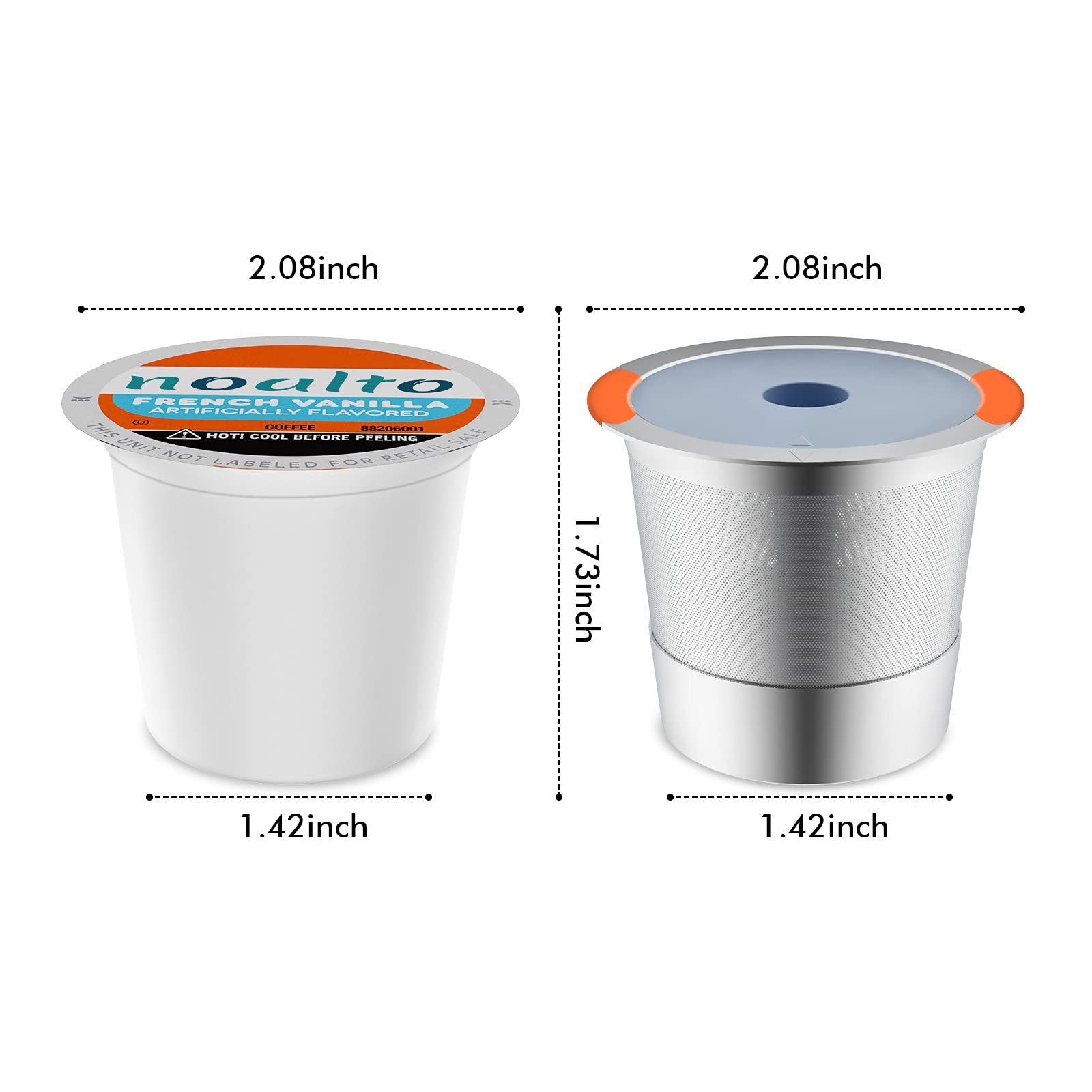 Foto 7 pulgar | Vasos K Y Cápsulas De Café Reutilizables Noalto Para Keurig 2.0 Y 1. - Venta Internacional.