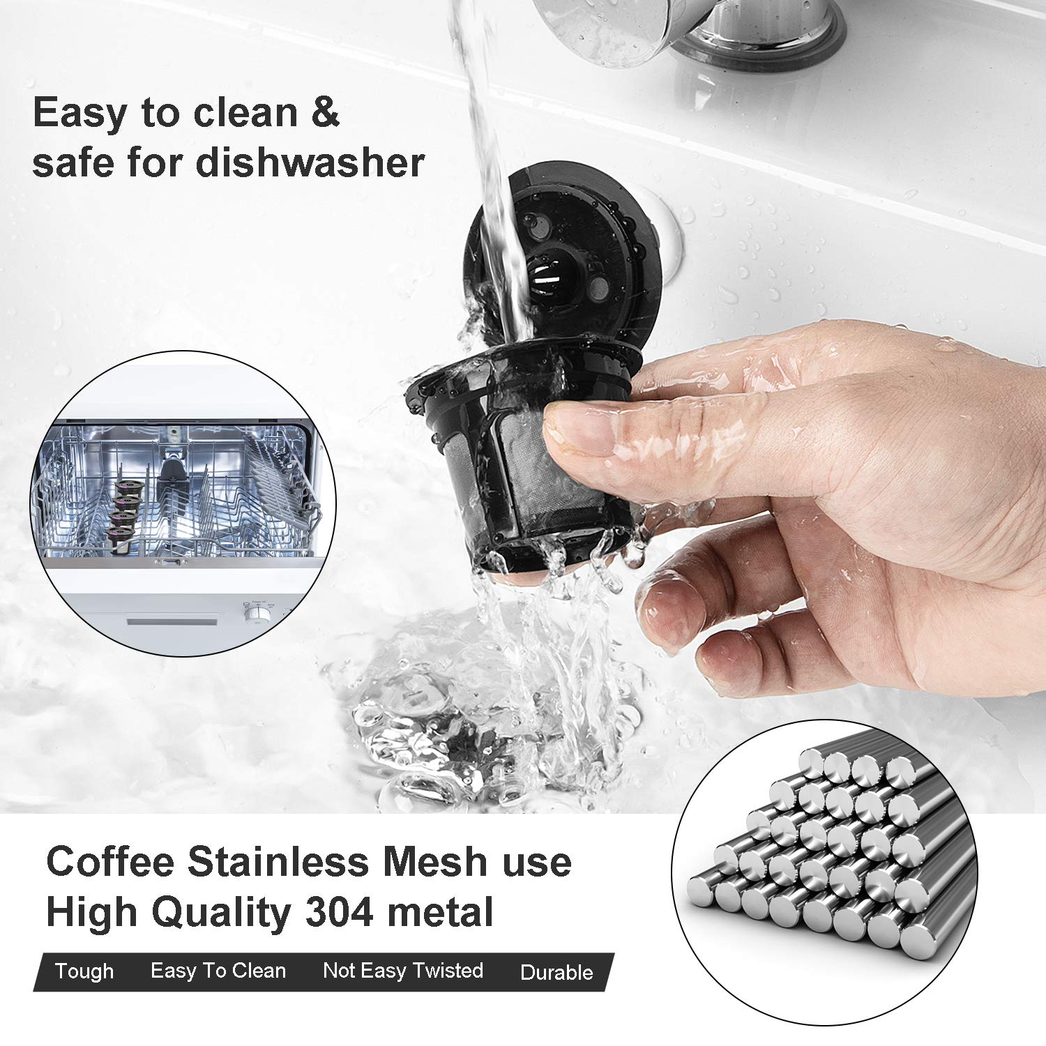 Foto 3 | Filtro De Café Recargable Reutilizable K Cups Maxrona, Paquete De 6 - Venta Internacional.