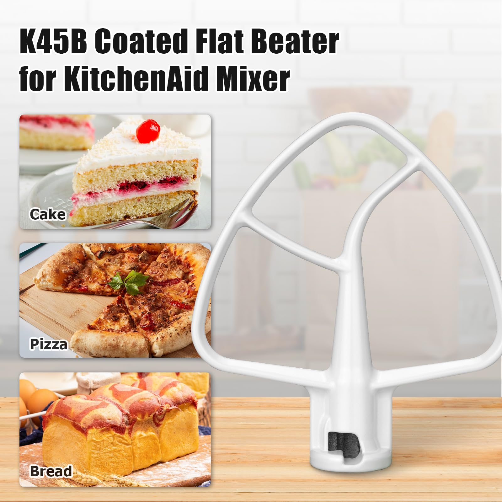 Foto 2 | Accesorio de Batidor Plano Ancable K45b para Kitchenaid de 4.5 a 5 Cuartos de Galón - Venta Internacional