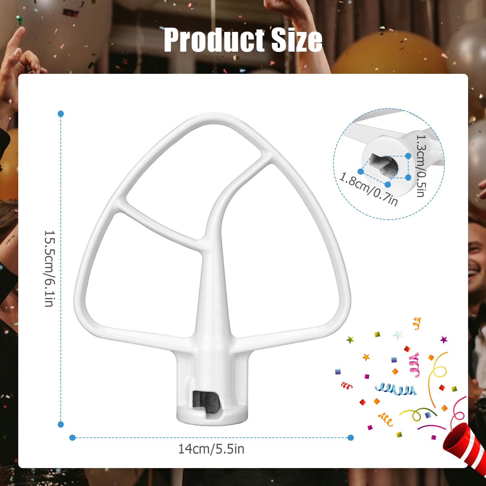 Foto 7 | Accesorio de Batidor Plano Ancable K45b para Kitchenaid de 4.5 a 5 Cuartos de Galón - Venta Internacional