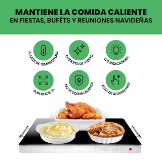 Foto 4 | Chefman - Bandeja De Calentamiento De Vidrio Tamaño Familiar Xl