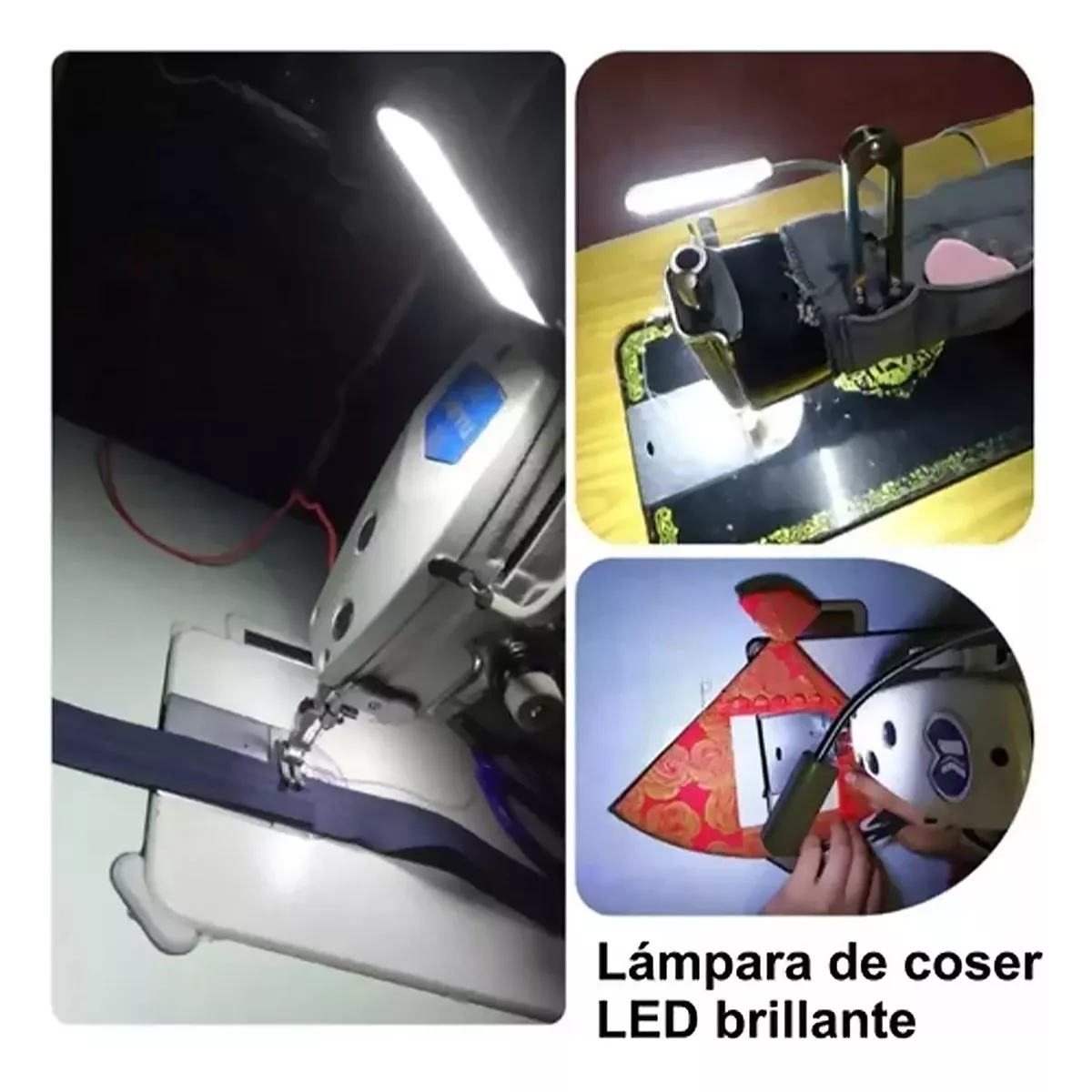 Foto 3 pulgar | Lámpara de Luz Magnétic para Maquina de Coser Eo Safe Imports Esi-14699 Blanca 2 piezas