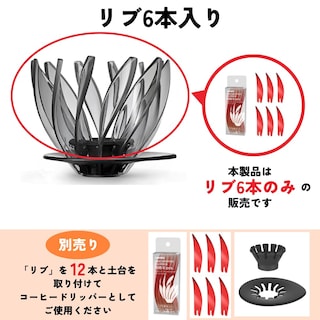 Foto 5 | Juego de 6 Goteros de Café Hario Rib-6-tw Suiren en Blanco para Goteo Manual de 1 a 4 Tazas - Venta Internacional