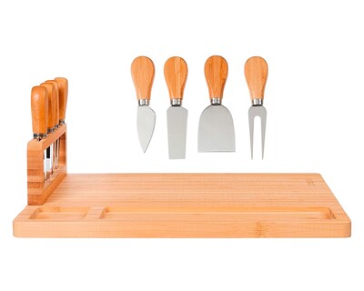 Foto 2 | Tabla De Quesos De Bambú Con Cuchillos para Queso Bluelander