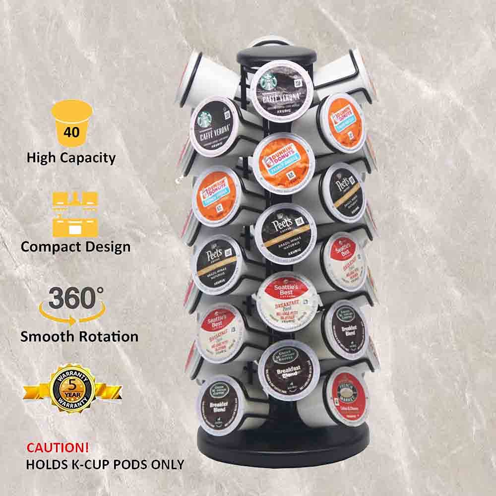 Foto 3 pulgar | Soporte Organizador de Almacenamiento Para Cápsulas De Café Negro 40 Cápsulas - Venta Internacional