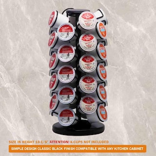 Foto 5 | Soporte Organizador de Almacenamiento Para Cápsulas De Café Negro 40 Cápsulas - Venta Internacional