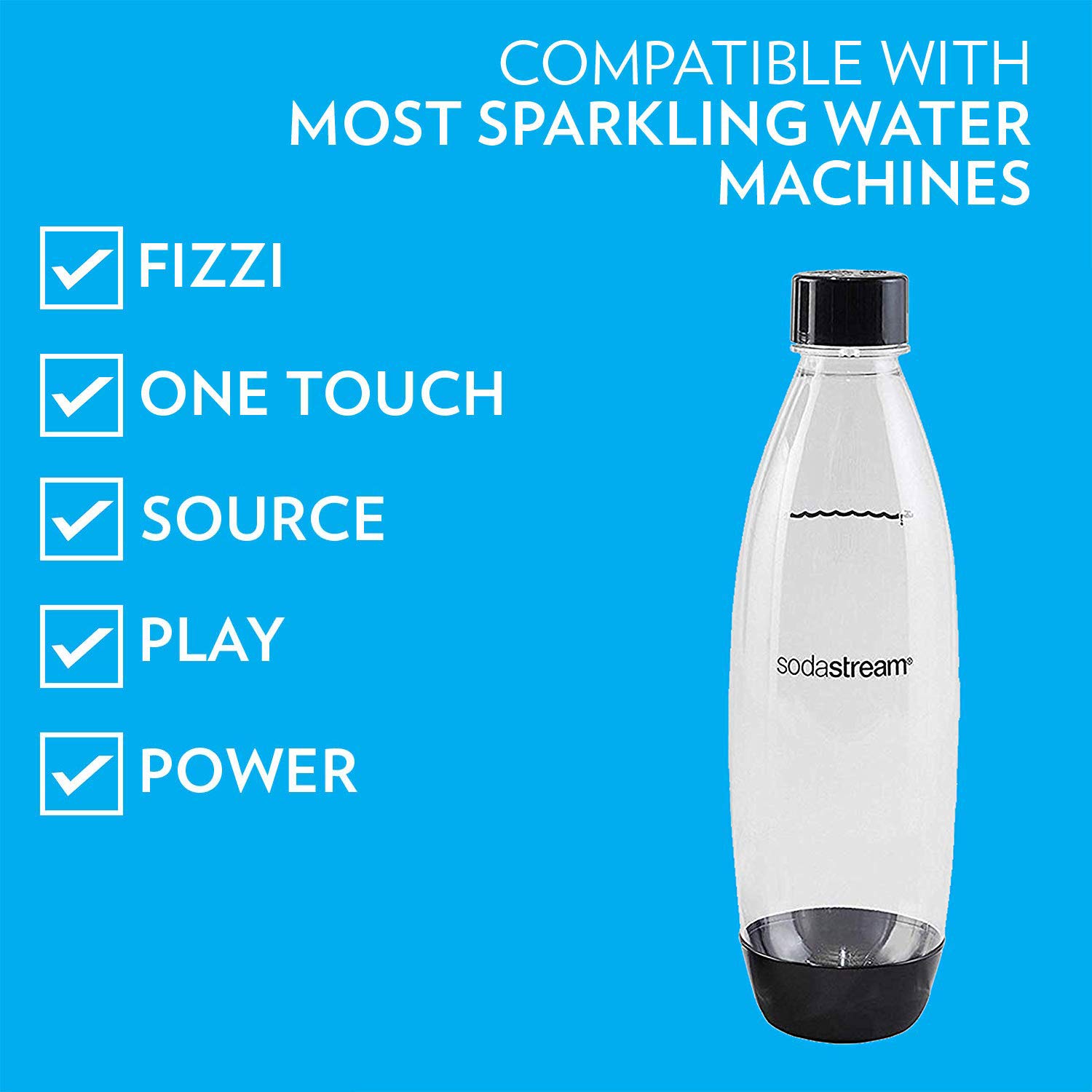 Foto 3 pulgar | Botellas De Carbonatación Sodastream Slim, 1 Litro, Paquete De 2, Negras - Venta Internacional.