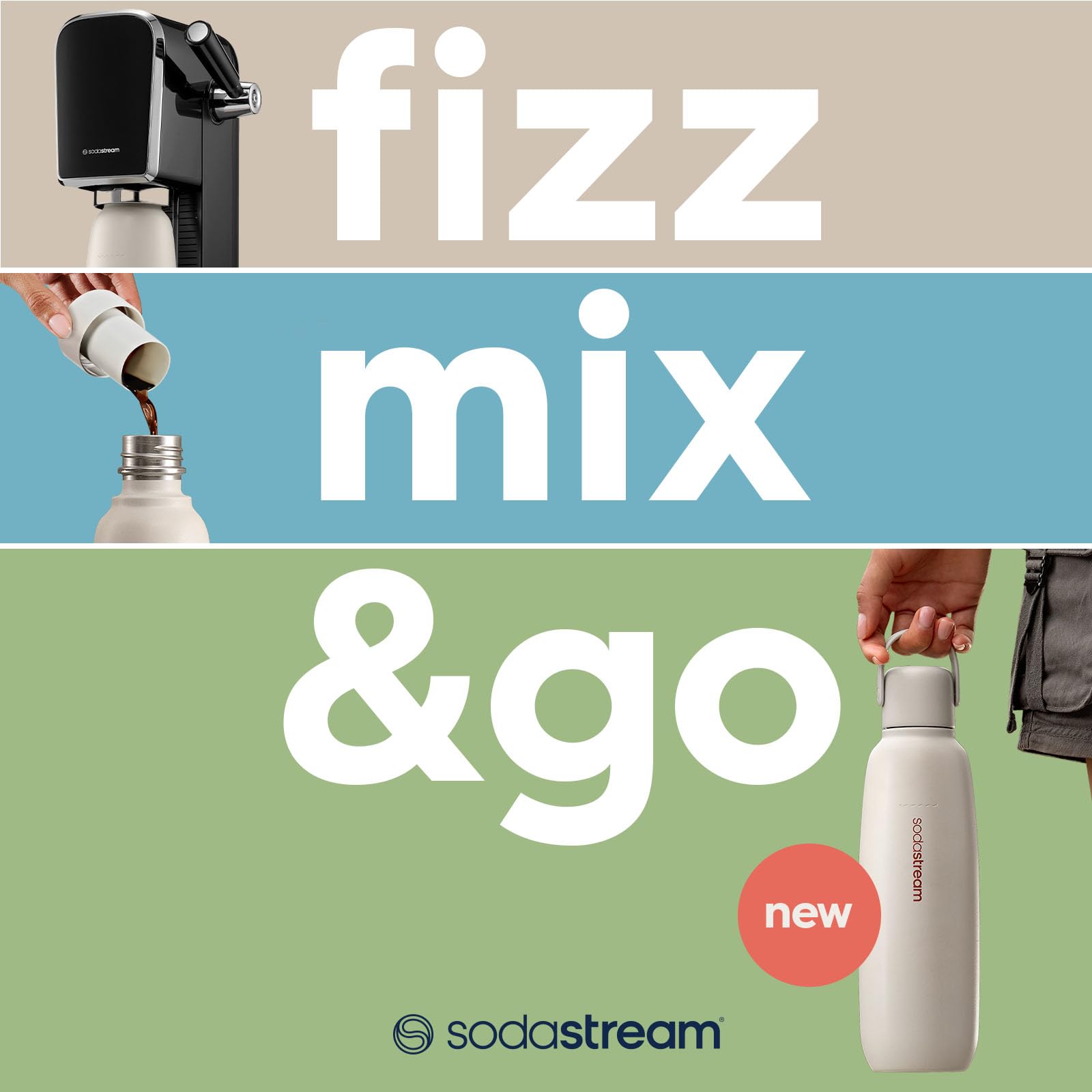 Foto 4 pulgar | Botella De Agua Sodastream Fizz & Go Cool De Acero Inoxidable De 900 Ml - Venta Internacional.