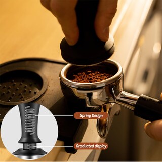 Foto 3 | Coffee Tamper Yeelan de 58 mm con Herramienta Wdt Alfombrilla de Silicona y Báscula - Venta Internacional