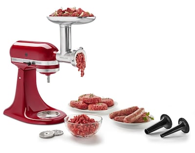 Foto 1 | Accesorio Para Molinillo De Alimentos Kitchenaid Ksmmga De Metal Plateado - Venta Internacional.