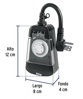Foto 4 | Temporizador Analógico Para Uso En Exteriores, Belug Negro